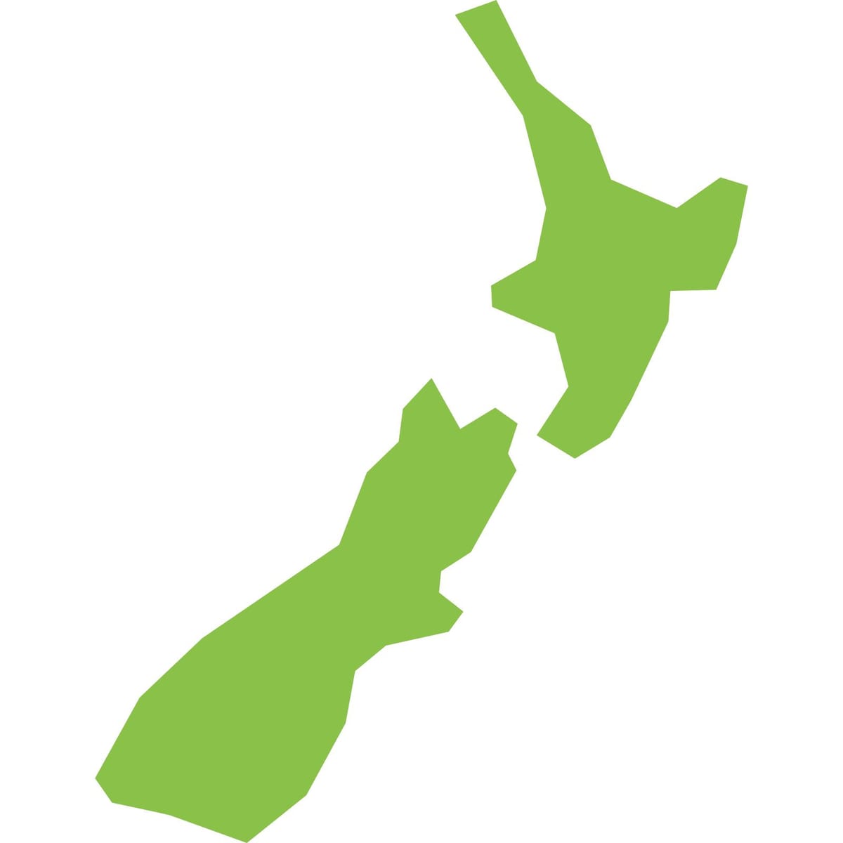 Mapa nového zélandu, png