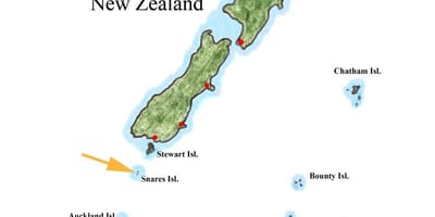Mapa nového zélandu a okolité ostrovy