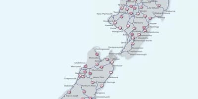 Mapa nový zéland diaľnici