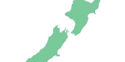 Nový zéland mapa kreslenie