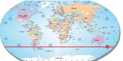 Mapa nový zéland latitude