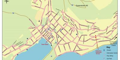 Street mape, queenstown, nový zéland
