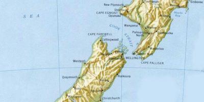 Wellington, nový zéland na mape