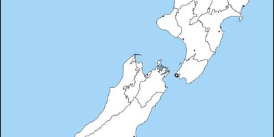 Mapa zdarma, nový zéland